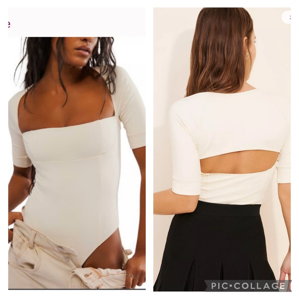 60. Free People X Intimately $58 Everly Squareneck Bodysuit in Tofu